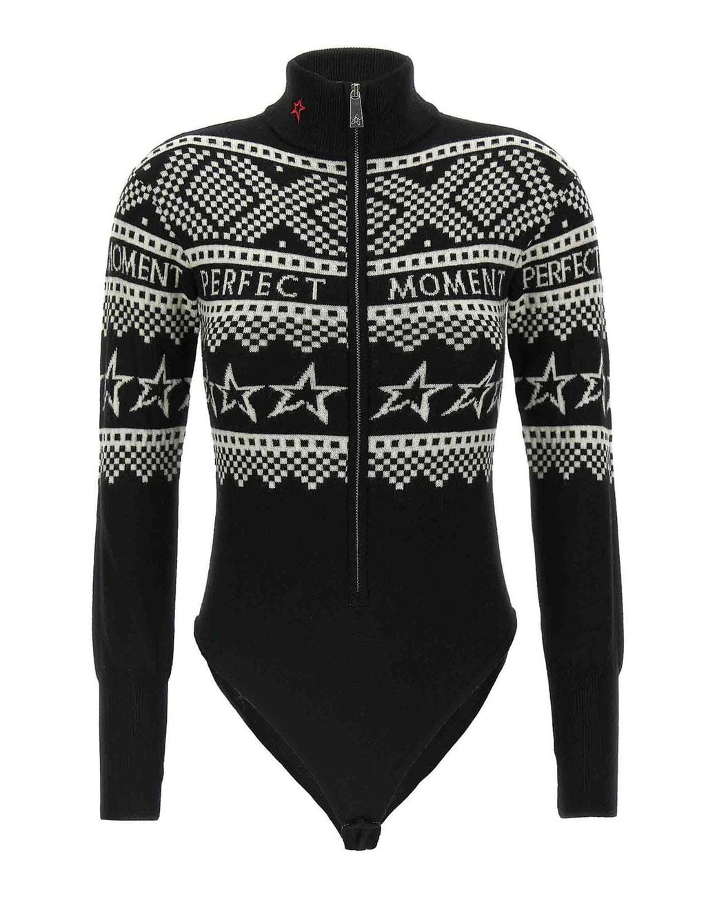 Perfect Moment Black Holiday Bodysuit