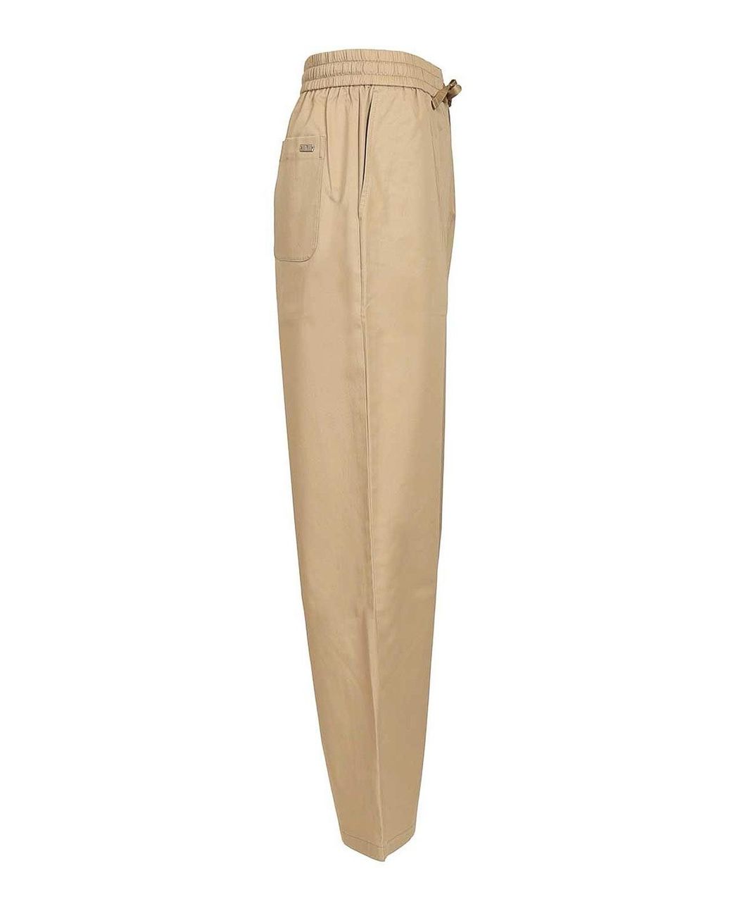 AMI Natural Trousers With Elasticated Waist for men