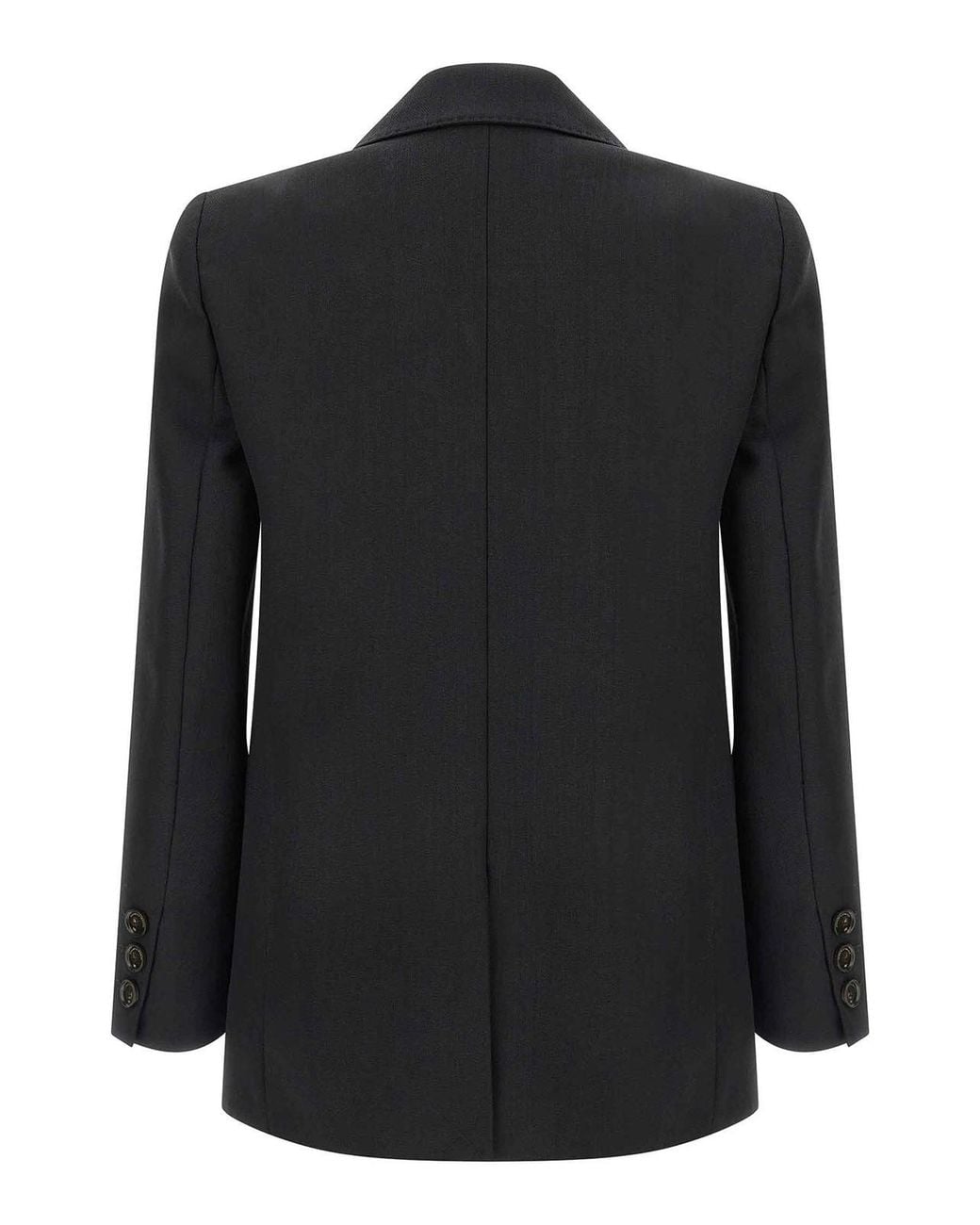 Elisabetta Franchi Black Virgin Wool Double-Breasted Blazer