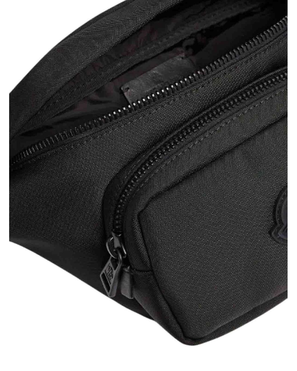 Moncler Black Durance Bum Bag for men