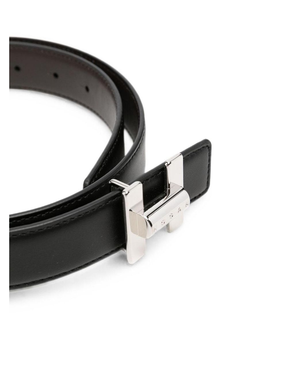 Hogan Black Leather Belt