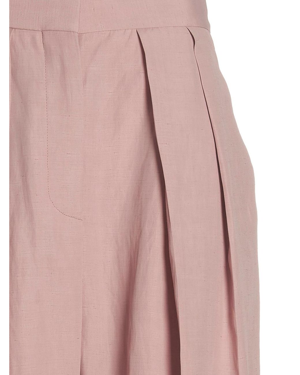 Stella McCartney Pink Pants With Front Pleats Viscose