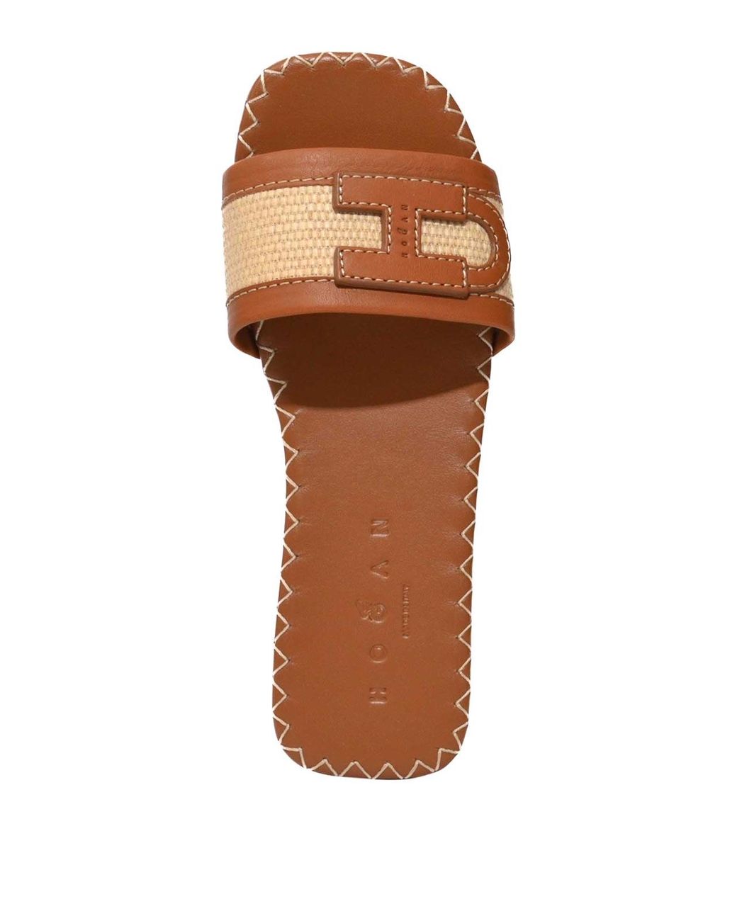 Hogan Brown H685 Flat Sandals