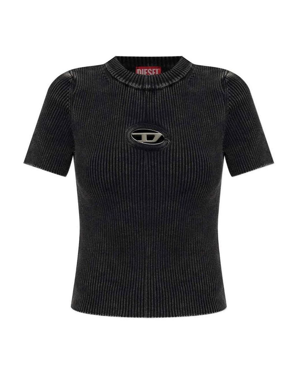 Pull Col Rond DIESEL en coloris Black
