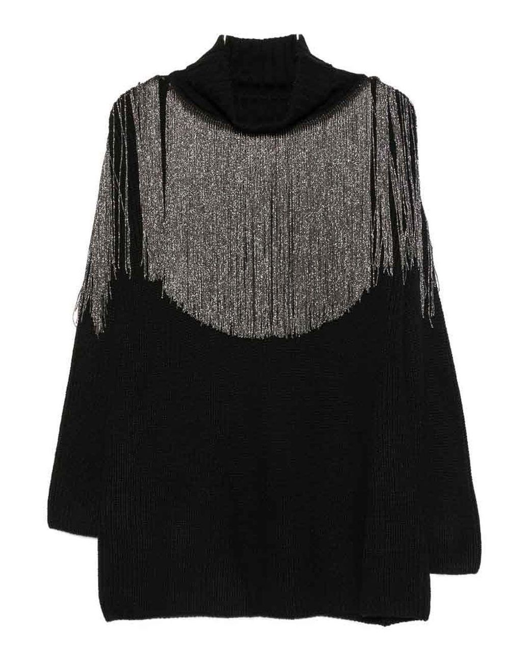 Pinko Black Camaro Turtleneck Sweater