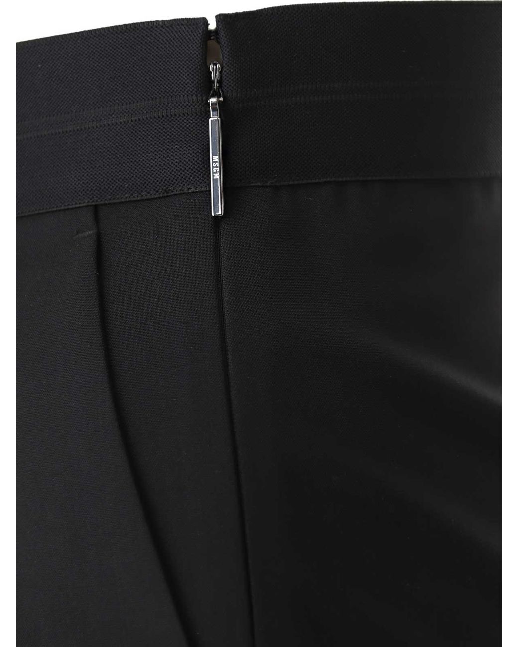 MSGM Black Pull On Trousers