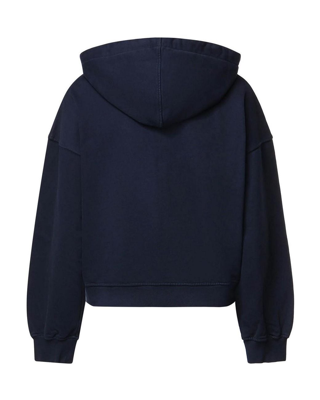 Pinko Blue Cotton Zip-Up Sweatshirt