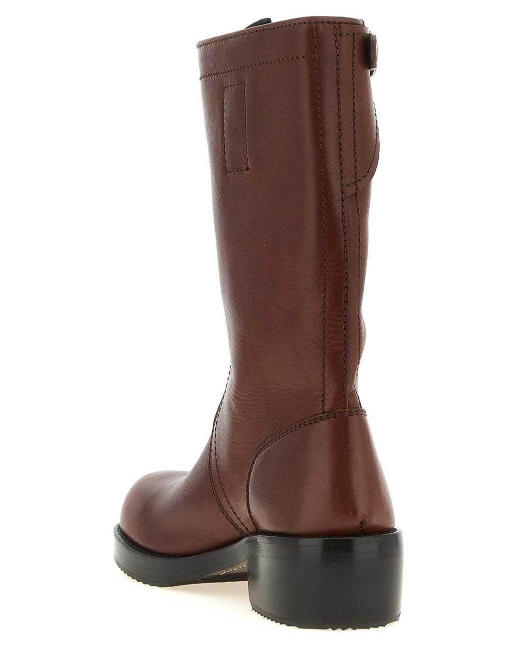 Dries Van Noten Brown Biker Boots