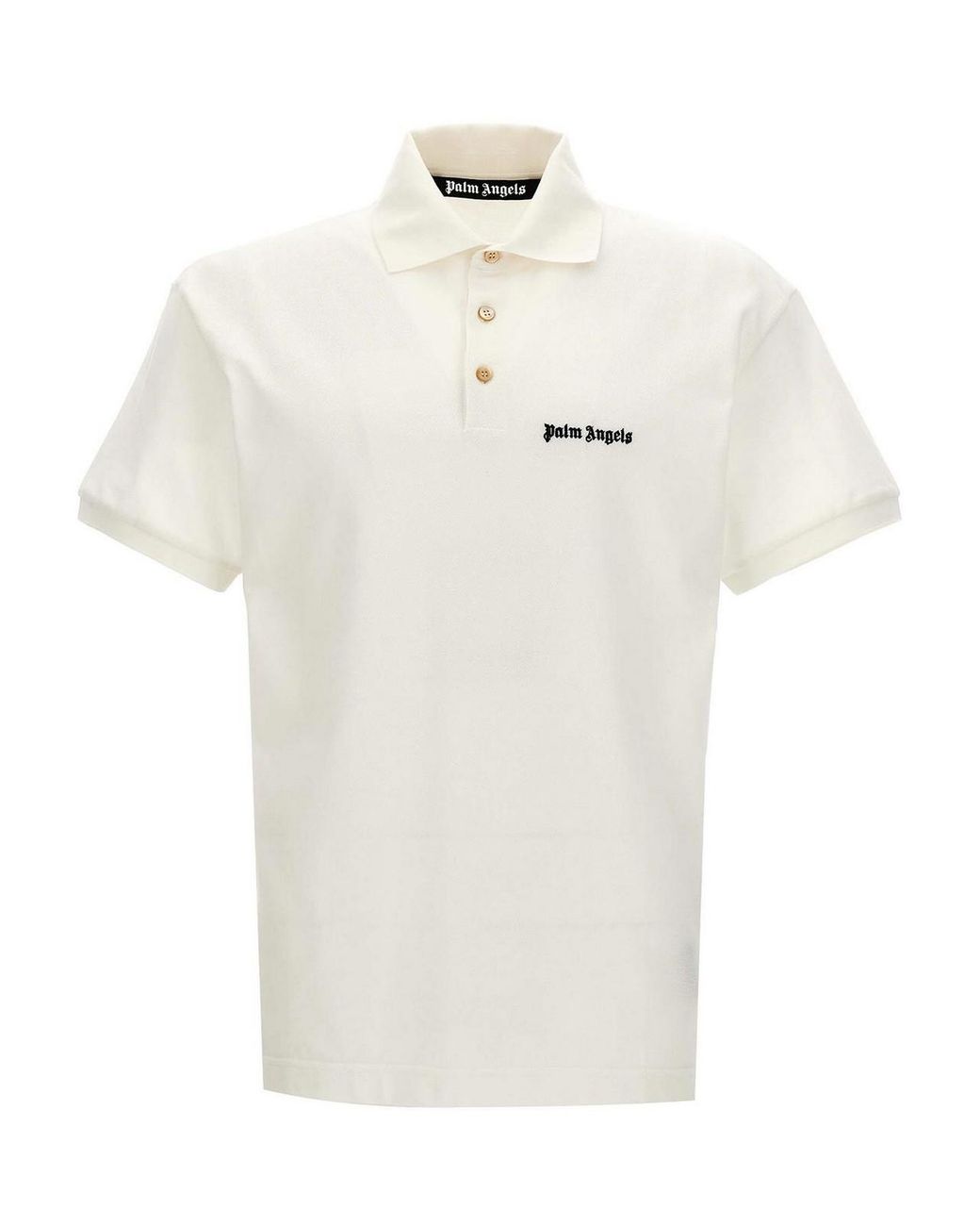 Palm Angels White 'Classic Logo' Polo Shirt for men