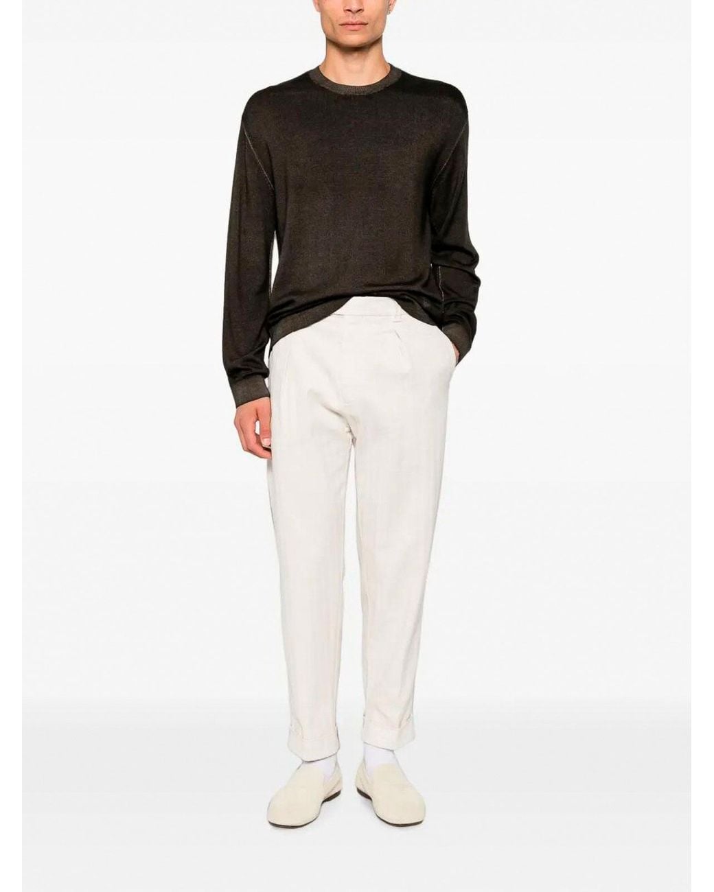 Berwich White Pants for men