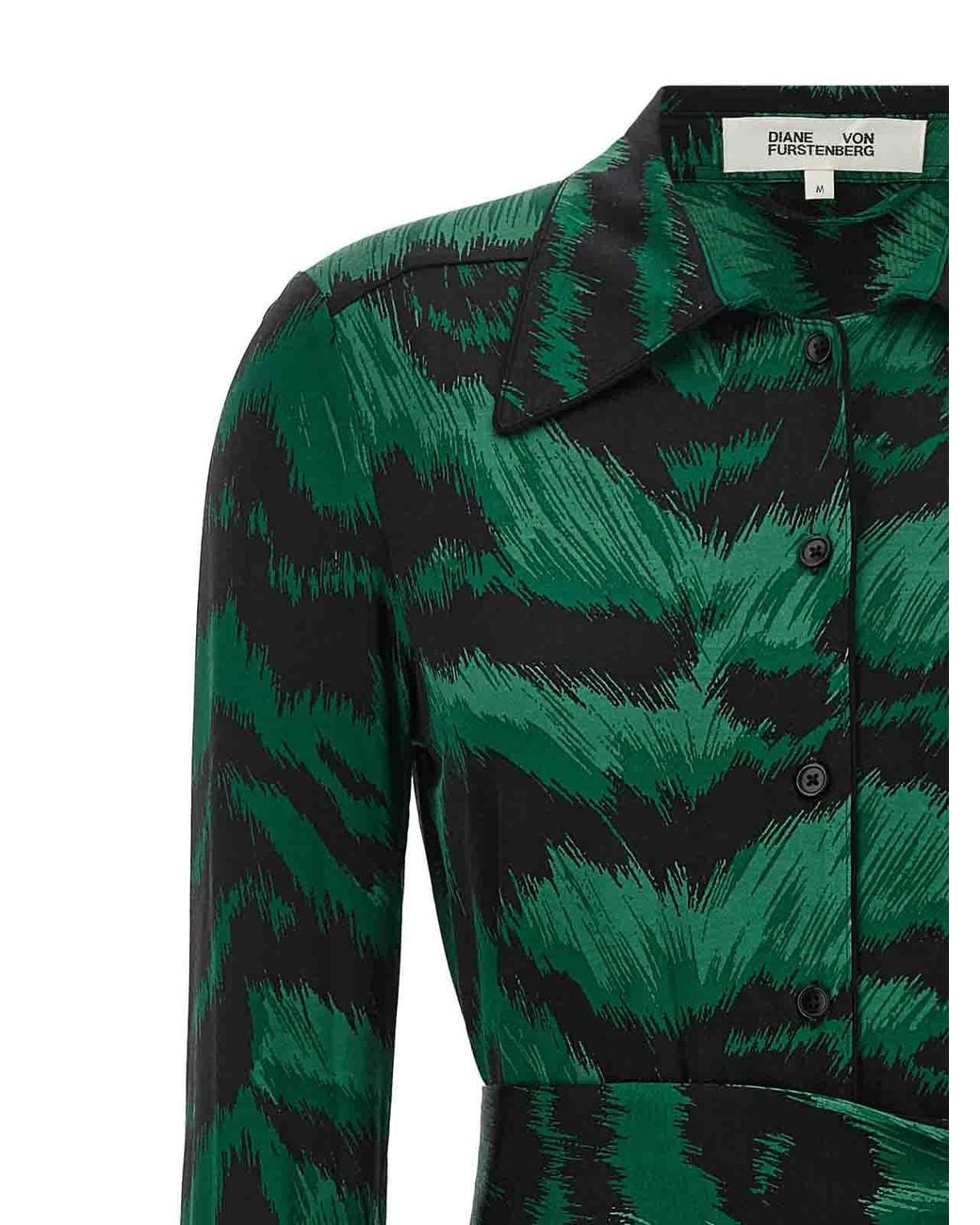 Diane von Furstenberg Green Diane Cotton Dress