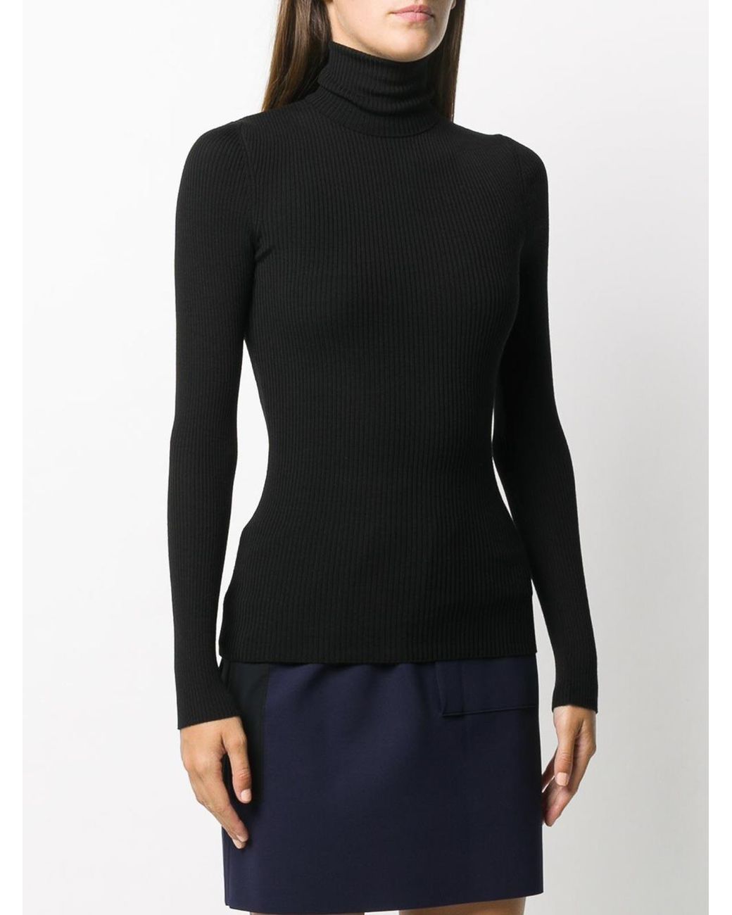 Wolford Black Wool Turtle-Neck Sweater
