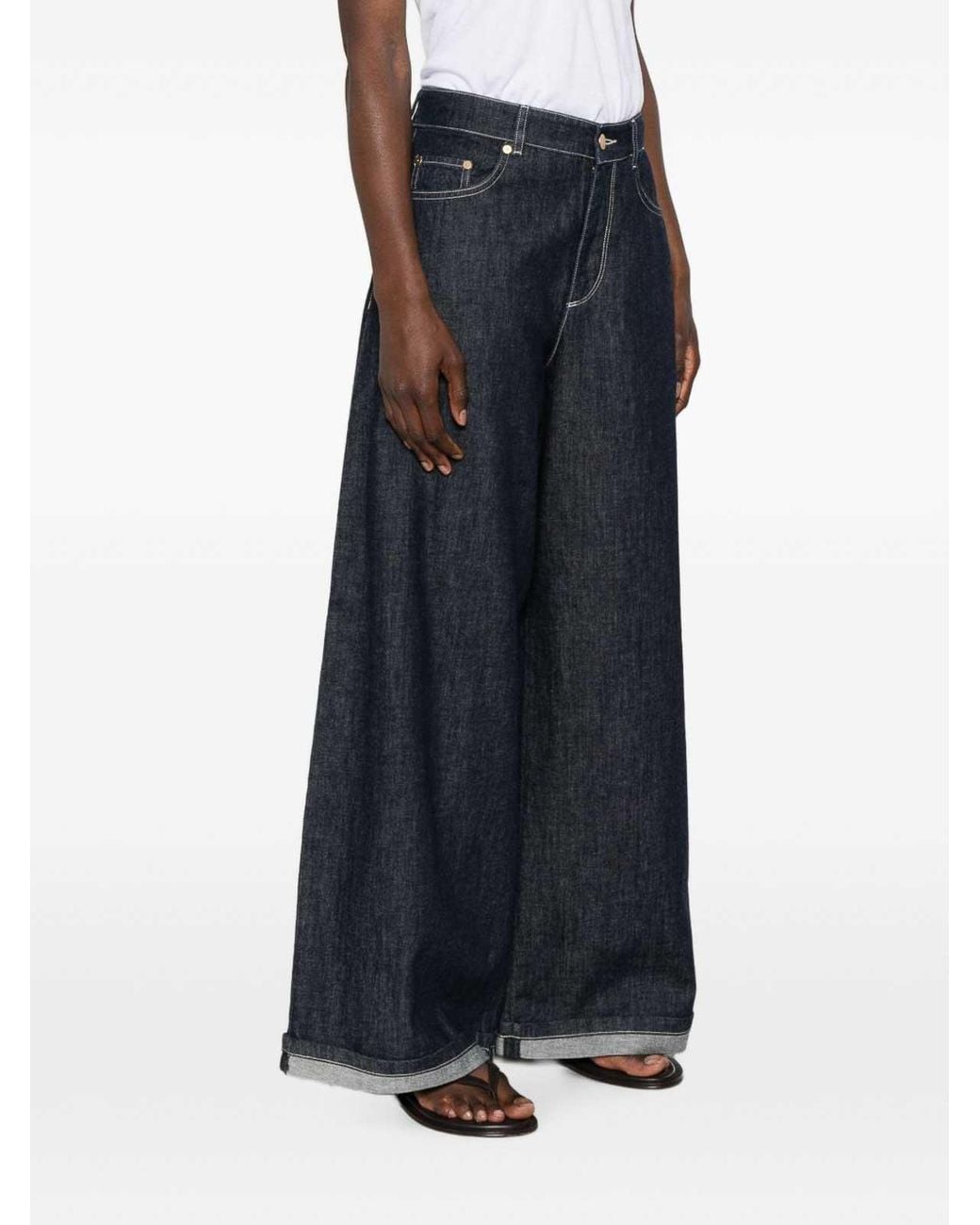 Max Mara Blue Technical Occhio Trousers