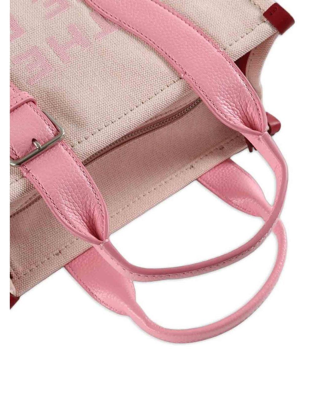 Marc Jacobs Pink The Small Wavy Canvas Tote Bag