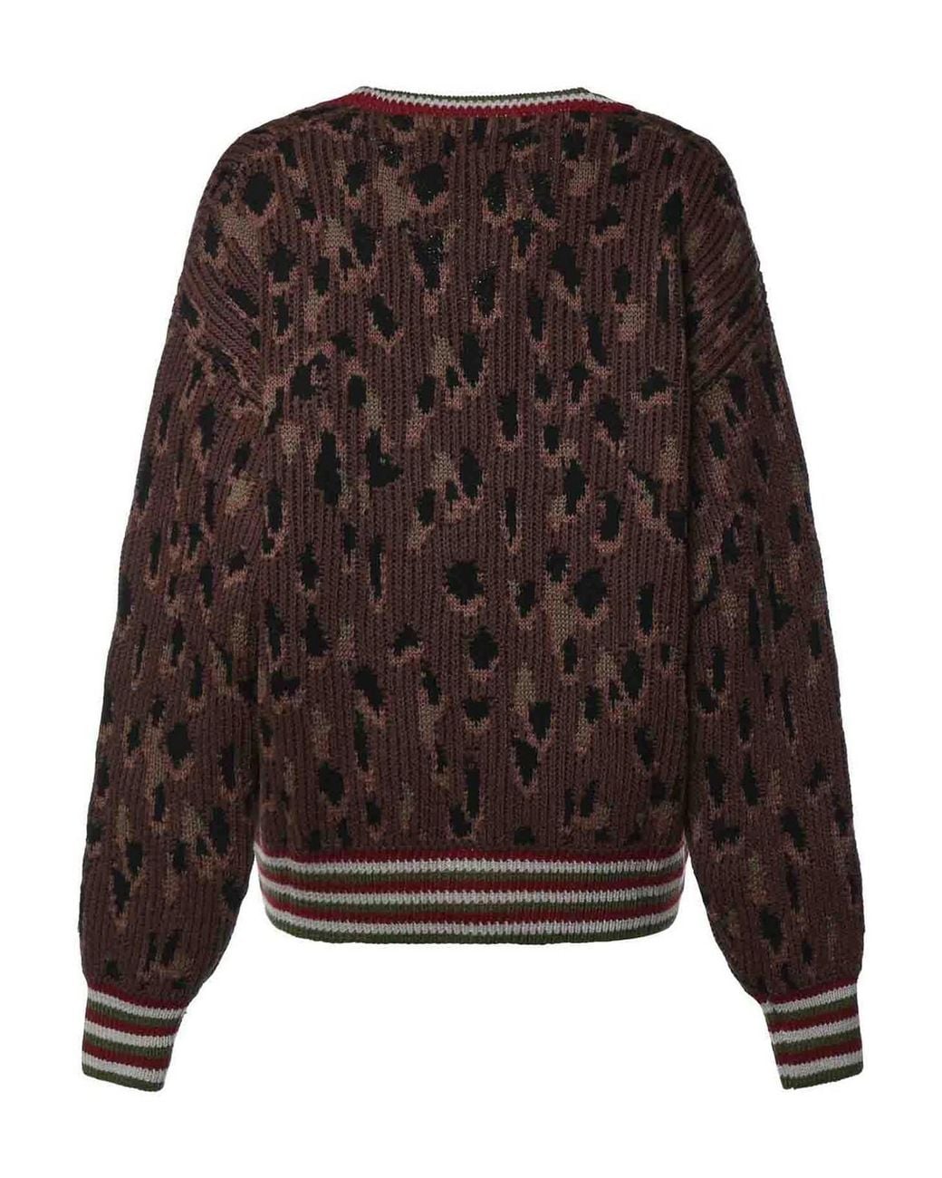 PDF Brown Wool-Blend Cardigan for men