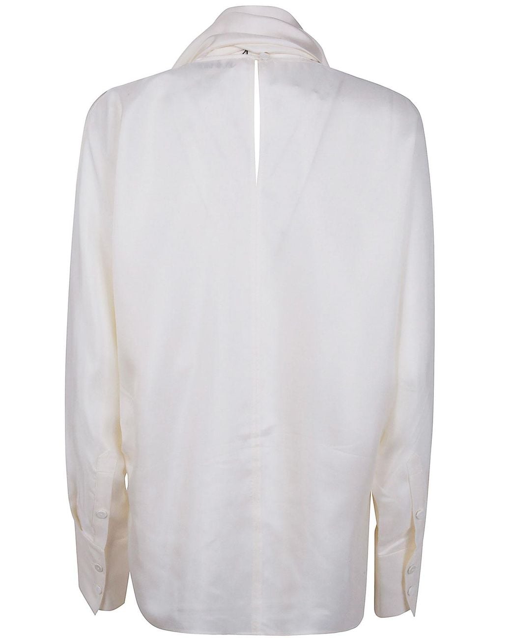 Rohe White Foulard Silk Top