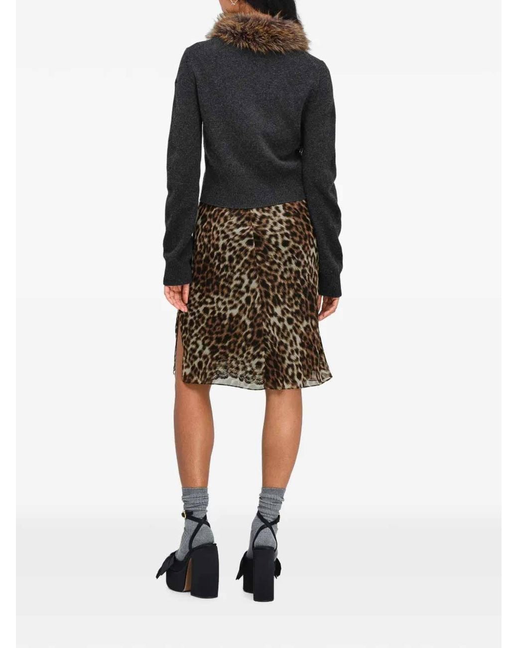 Marc Jacobs Black Faux Fur Lined Cardigan