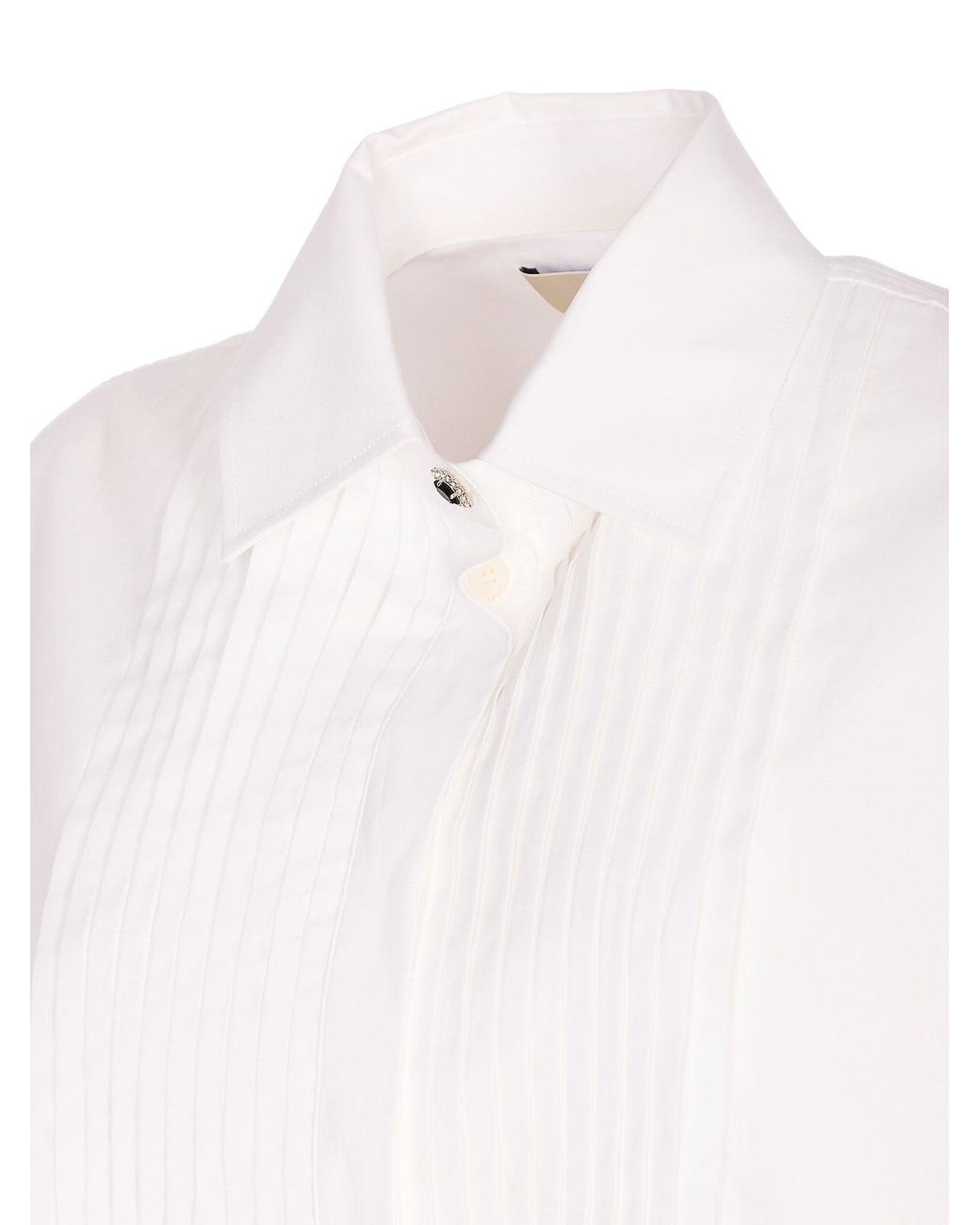 Golden Goose Deluxe Brand White Over Shirt With Frontal Buttons