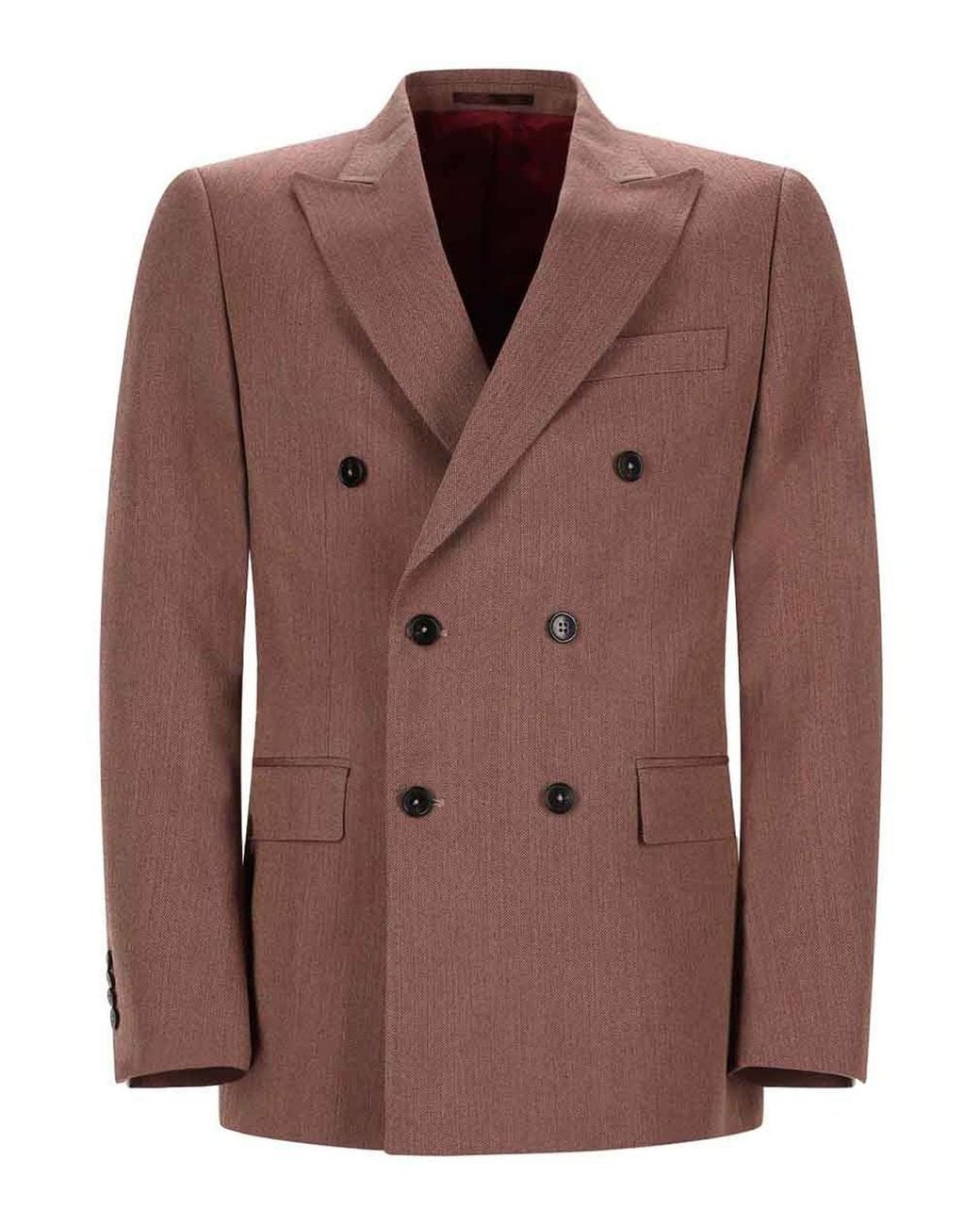 Drole de Monsieur Brown Double-Breasted Jacket for men