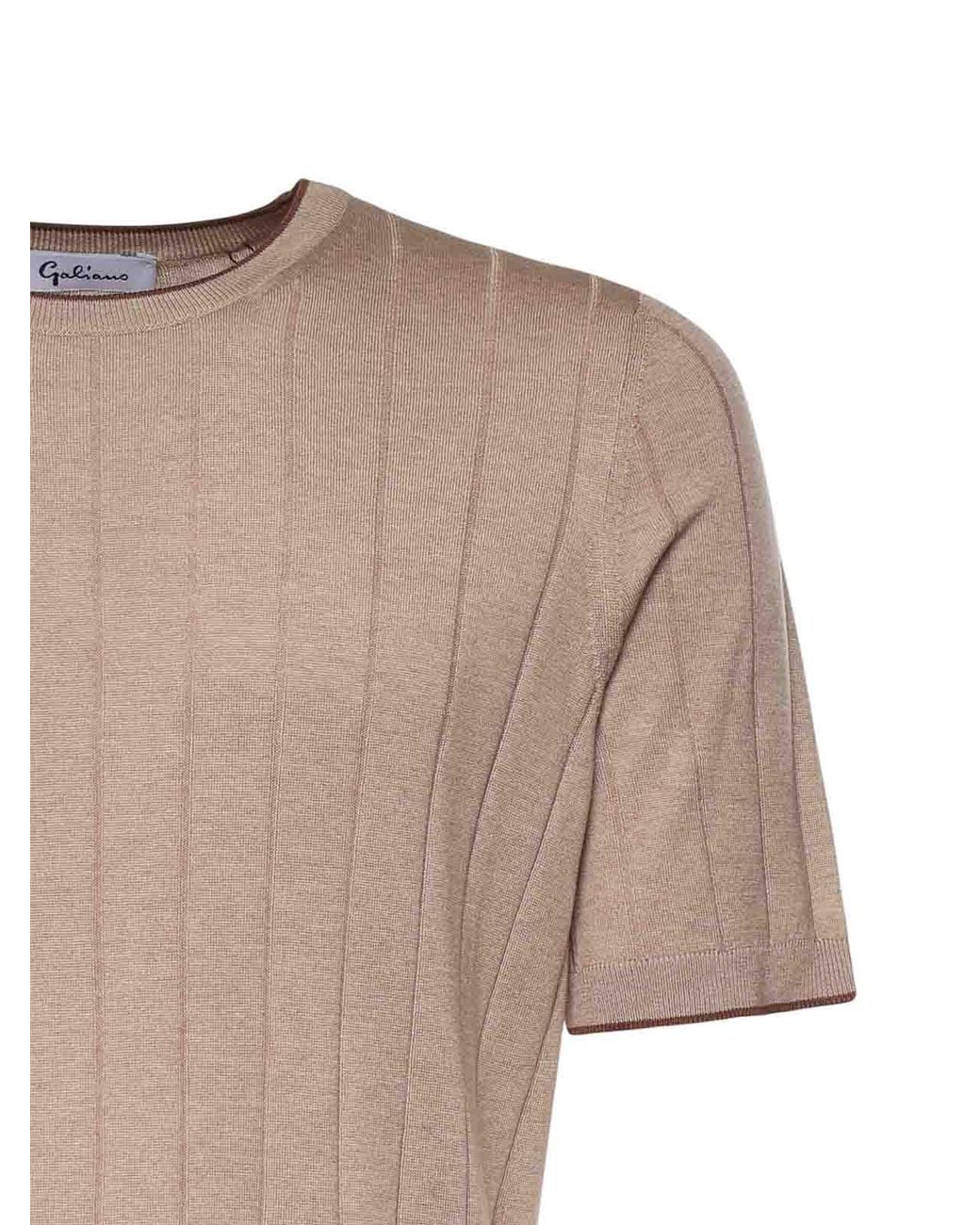 Giuliano Galiano Natural Silk T-Shirt for men
