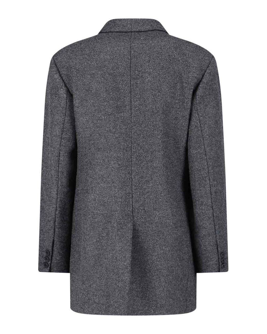 Isabel Marant Gray Double -Breasted Coat