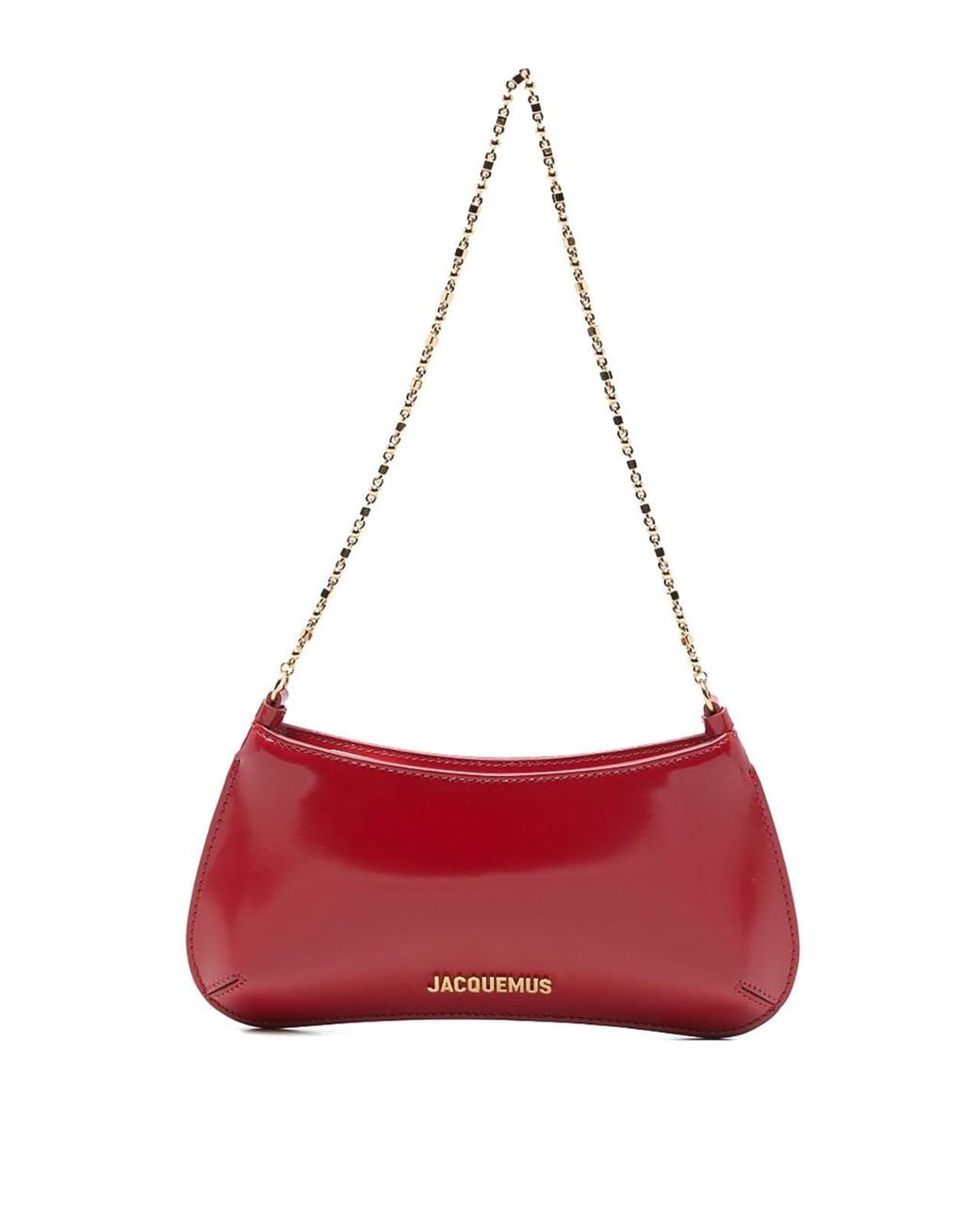Jacquemus Red Le Petit Bisou Chaine Leather Shoulder Bag