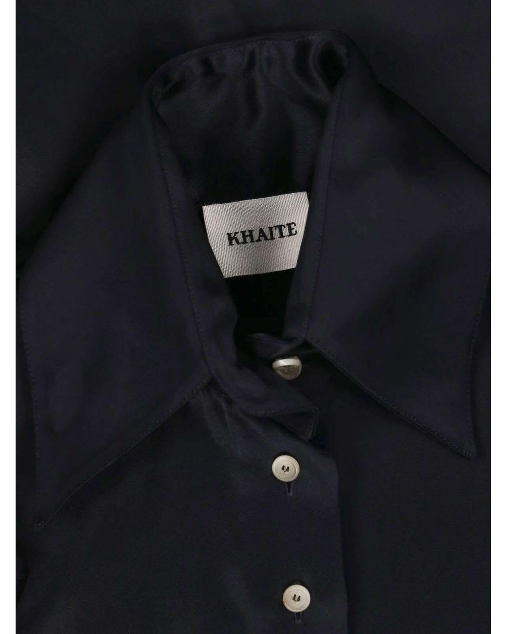 Khaite Black Satin Shirt