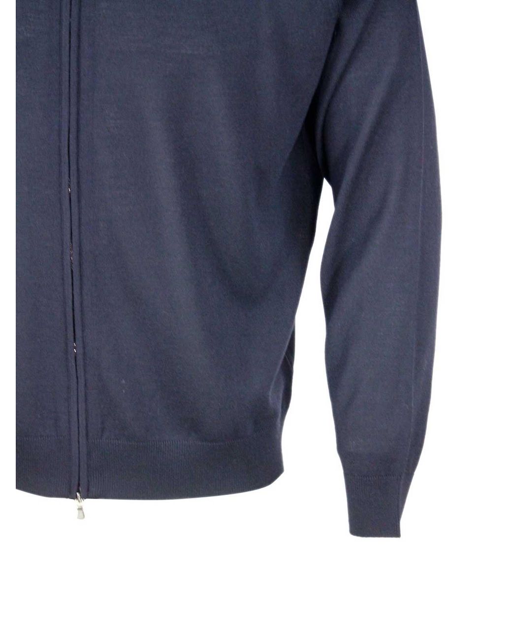FILIPPO DE LAURENTIIS Blue Fullzip Cardigan for men