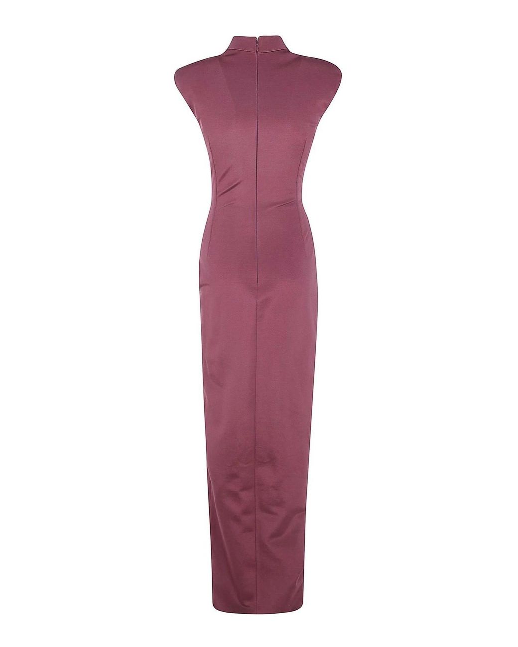 Balmain Purple Zip Detailed Sleeveless Dress
