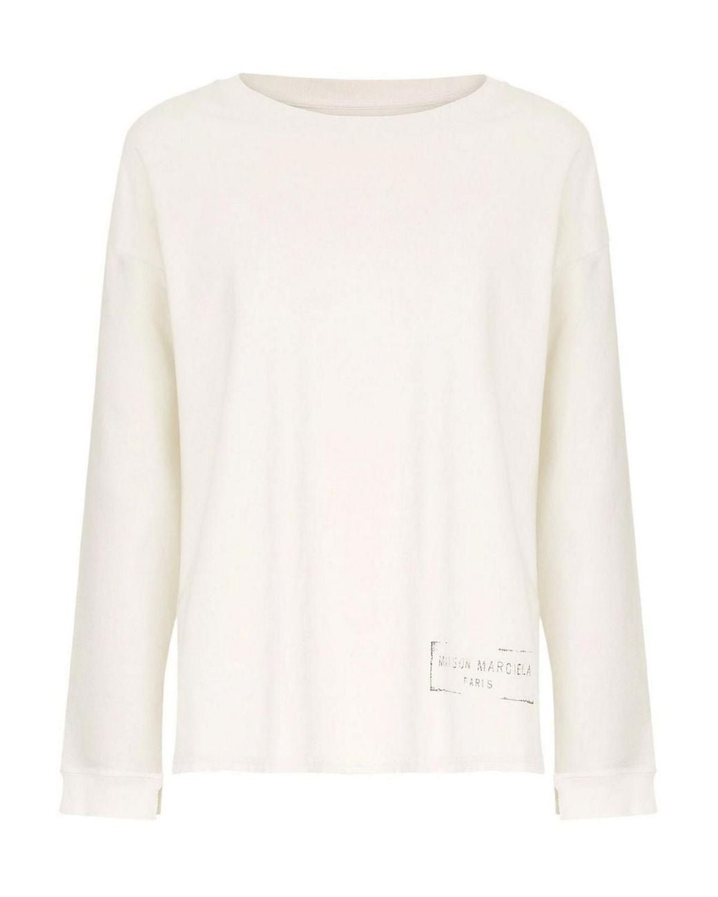 Maison Margiela White Milky Cotton Sweatshirt