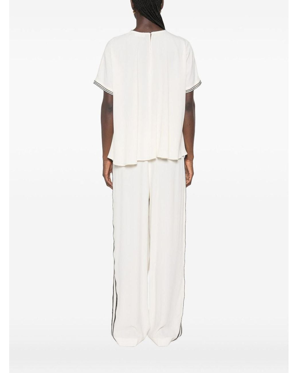 Fabiana Filippi White Silk Blend Top
