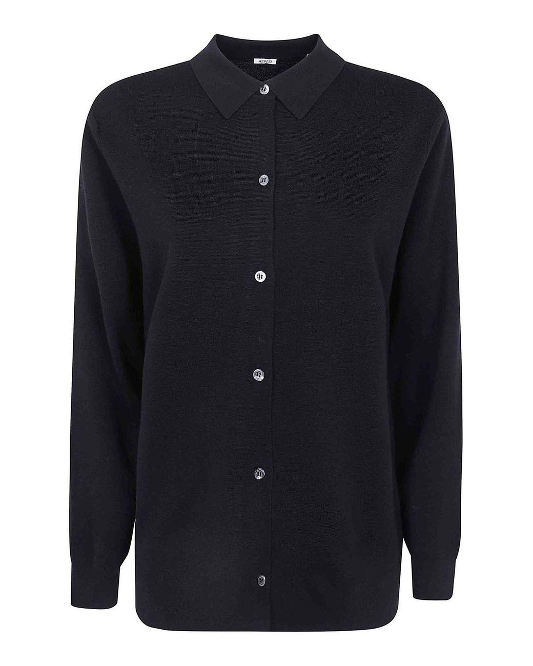Aspesi Blue Polo Neck Sweater