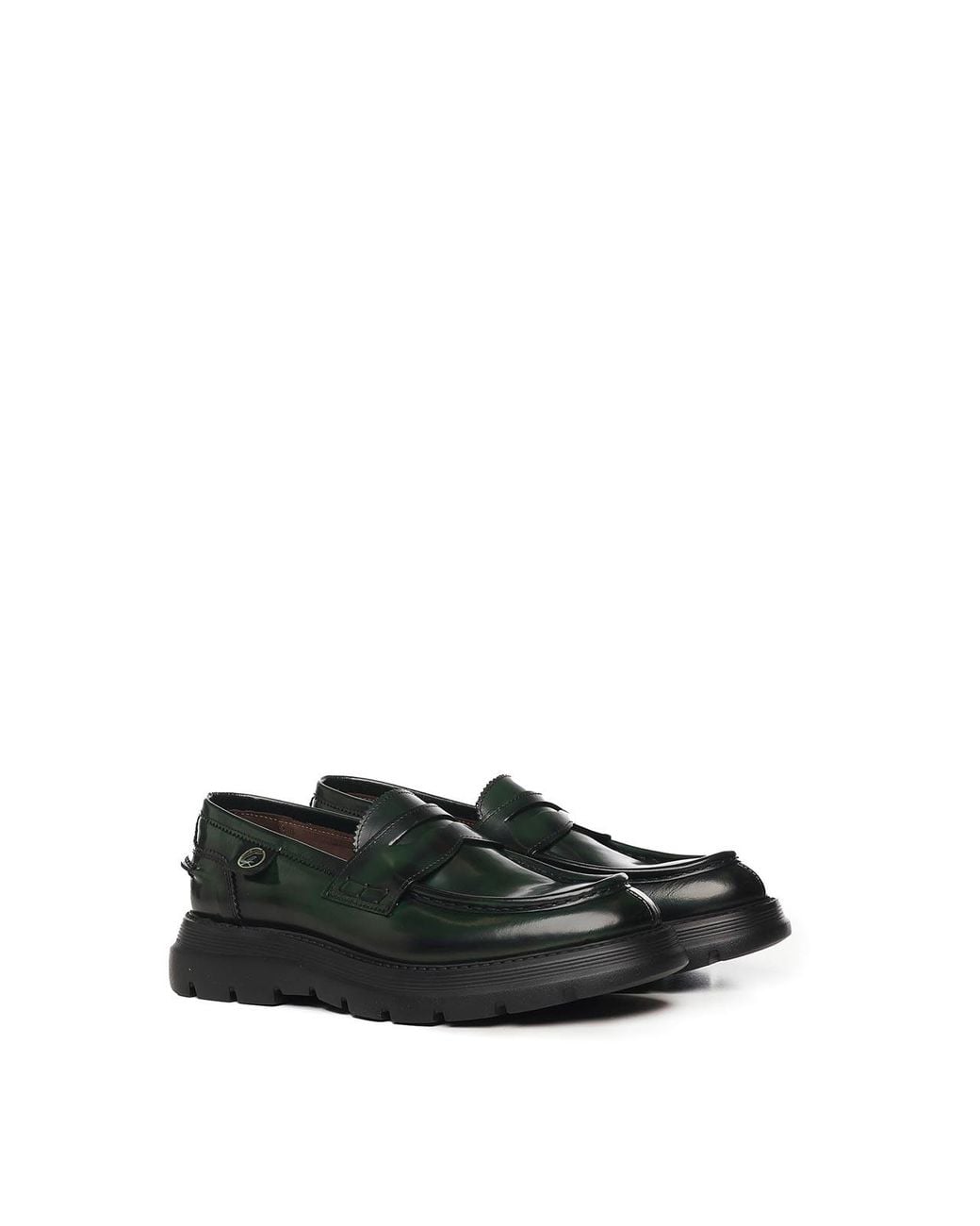 Giuliano Galiano Black Full Moccasins for men
