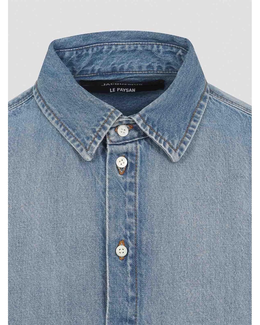 Jacquemus Blue Simon De-Nîmes Cotton Shirt for men