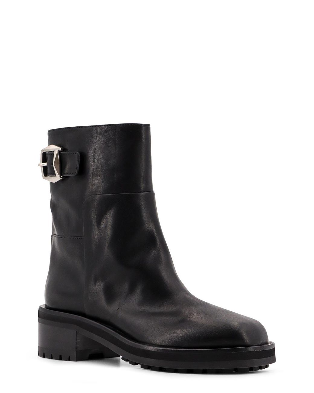 Jimmy Choo Black Brooklyn Leather Ankle Boots