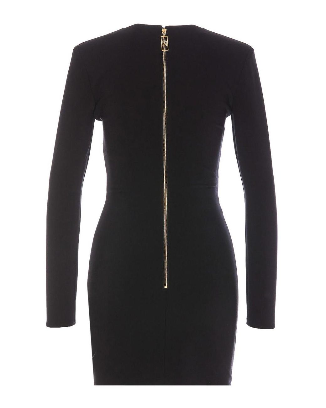 Elisabetta Franchi Black Crepe Mini Dress With Zip