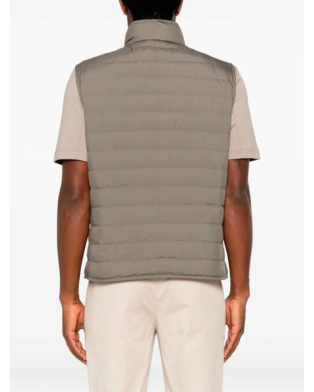 Brunello Cucinelli Brown Padded Vest for men