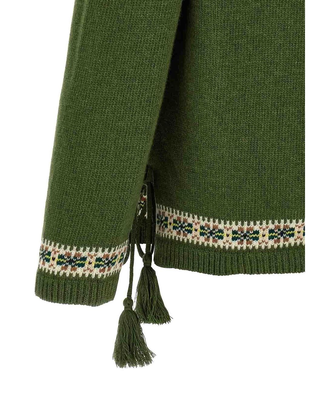 Bode Green 'Moritz' Sweater for men