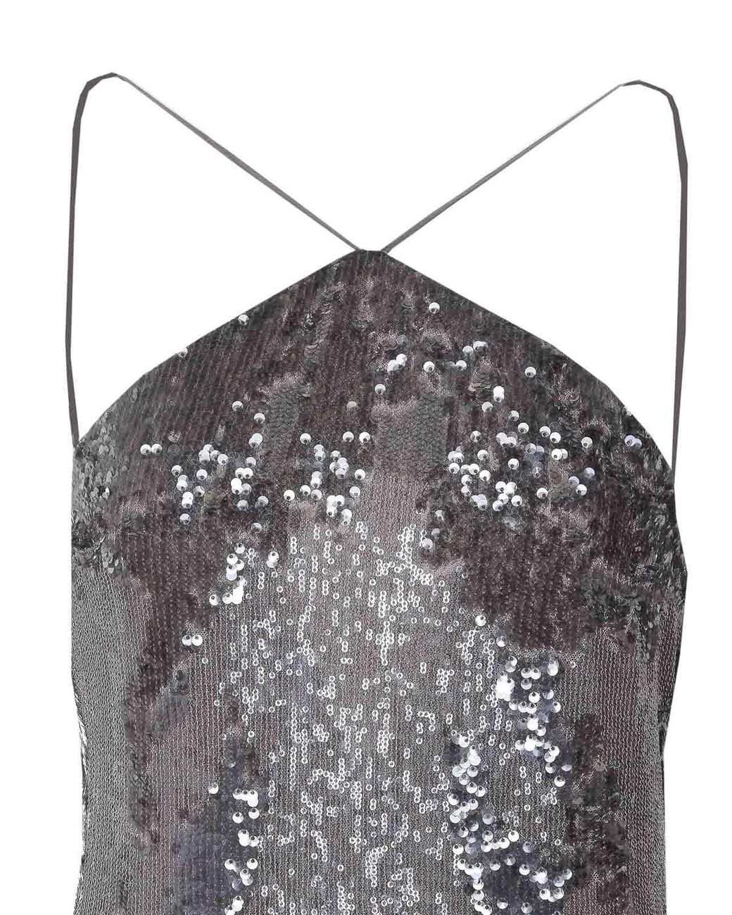 Patrizia Pepe Gray Long Dress
