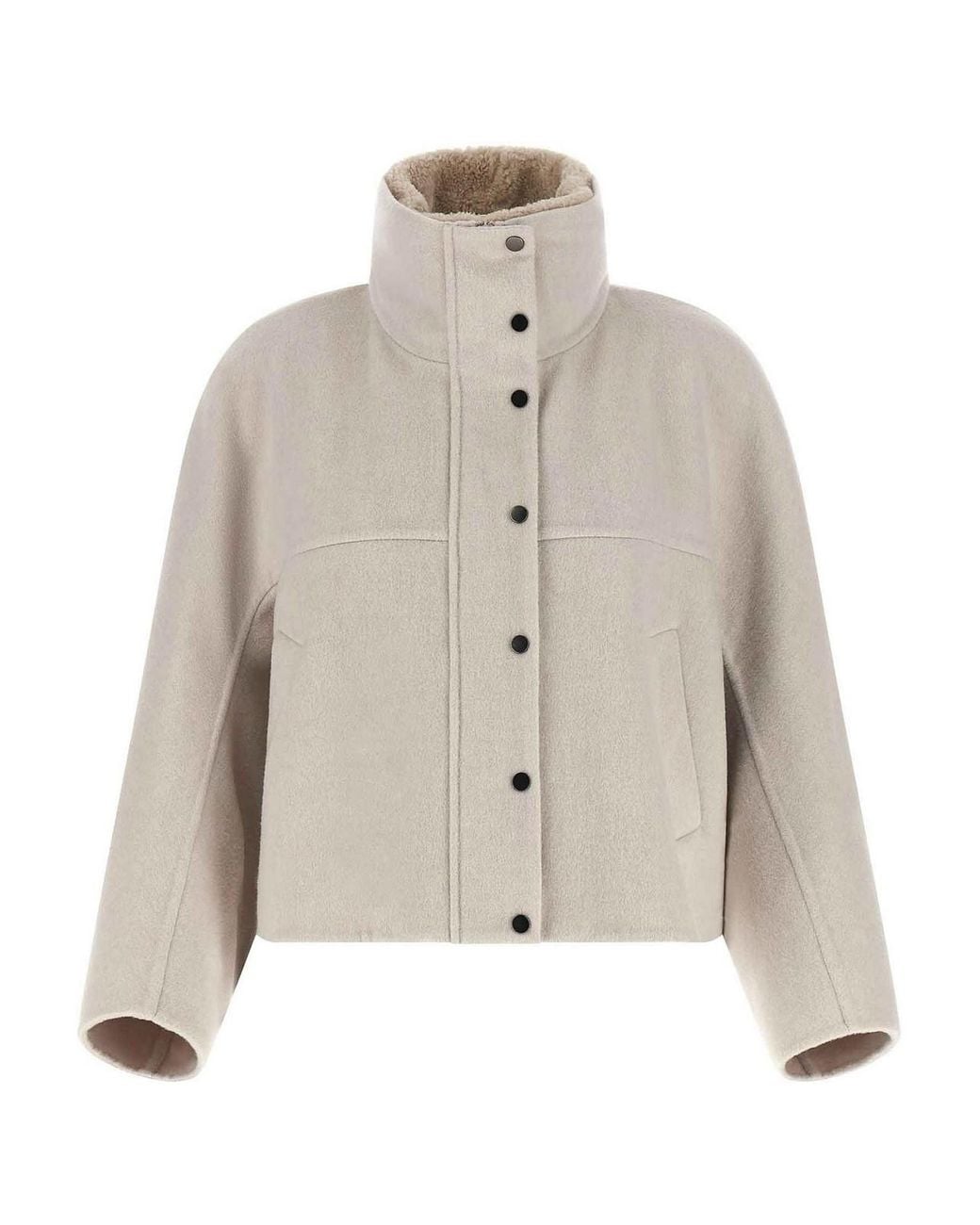 Brunello Cucinelli Natural Cropped Coat
