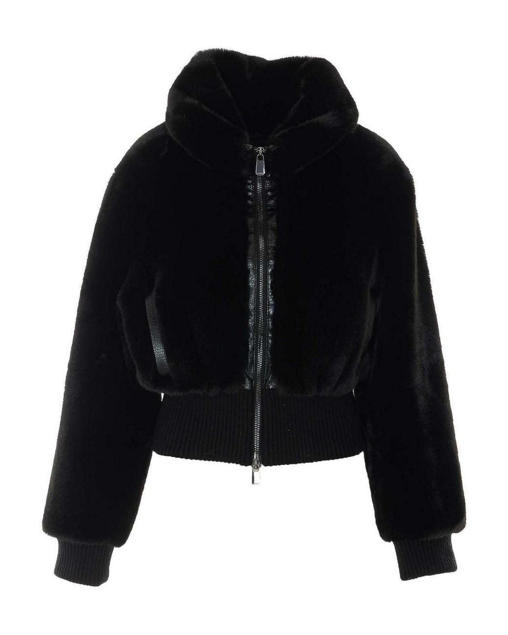 Mulberry Black Bagles Bomber With Frontal Zip Closure