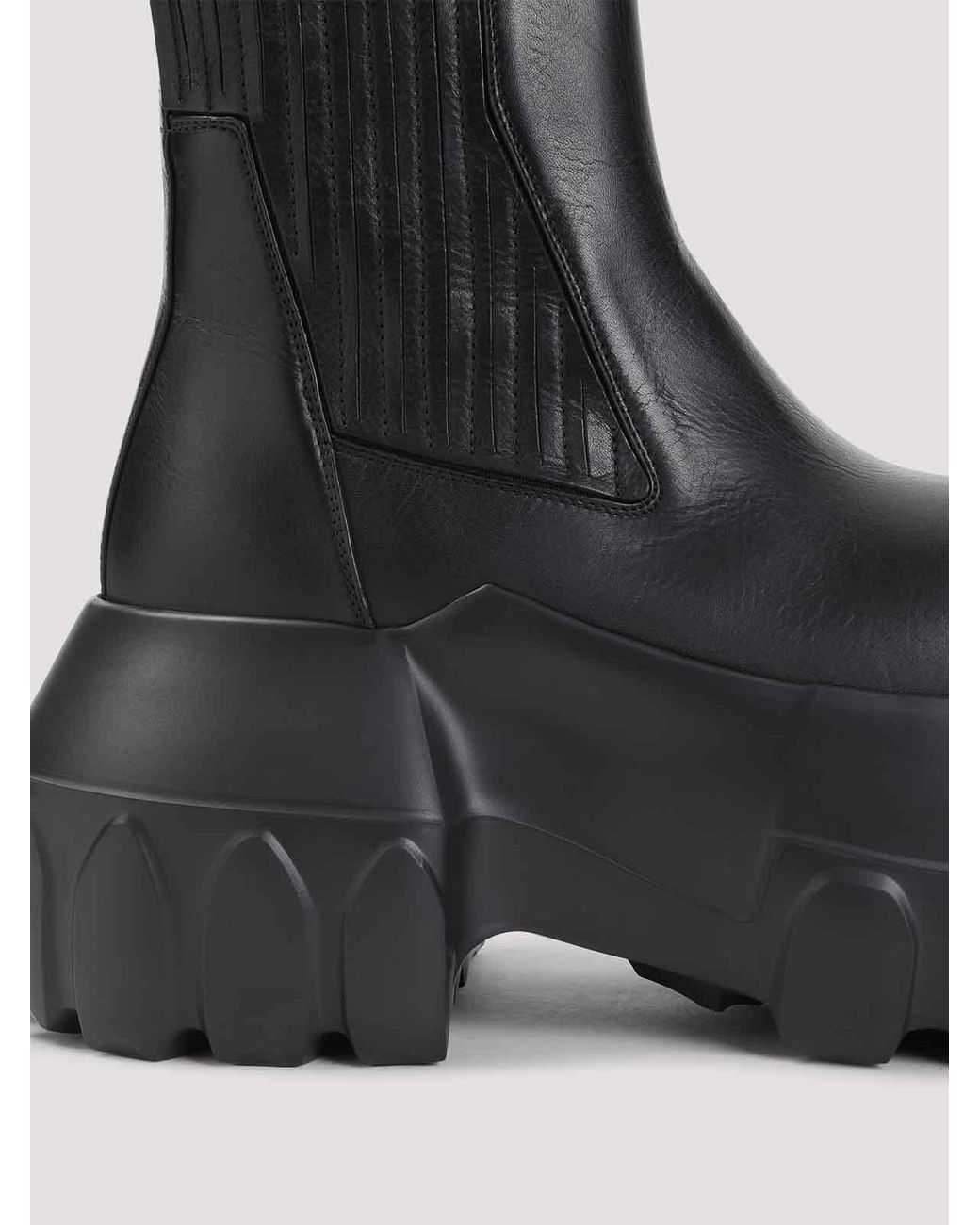 Rick Owens Black Beatle Mega Tractor Boot for men