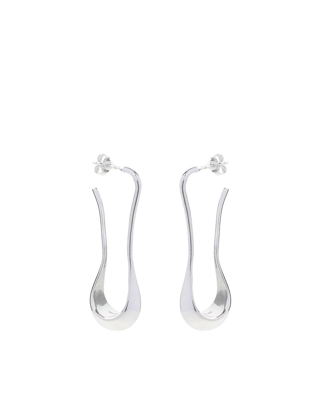 Lemaire White Short Drop Earrings