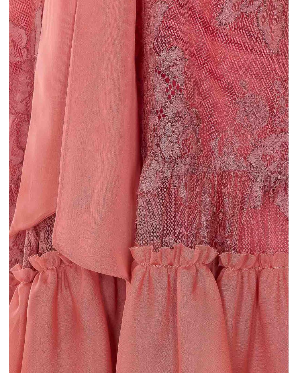 Aniye By Pink Deep Ribbpm Dream Lace Dress