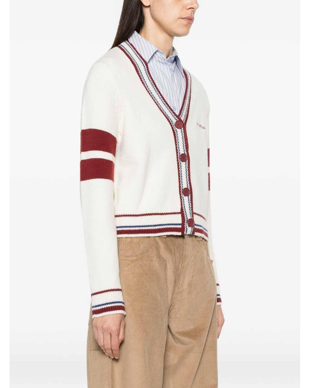 Off-White c/o Virgil Abloh White Knitted Cardigan