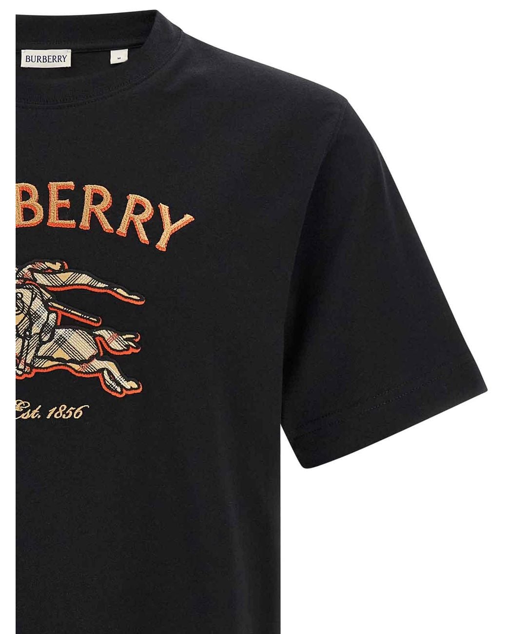 Burberry Black Ryan Cotton T-Shirt for men