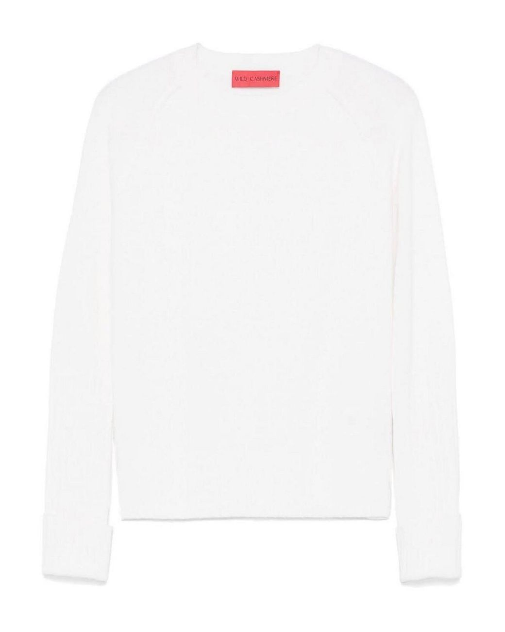 Wild Cashmere White Crew-Neck Sweater