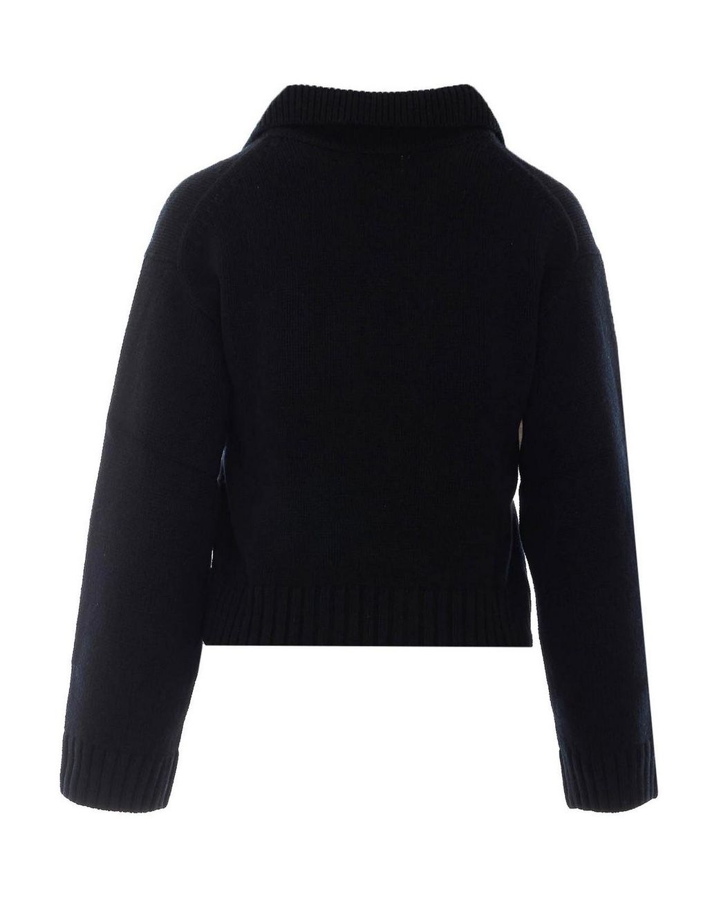 Allude Blue Knitted Double Breasted Cardigan