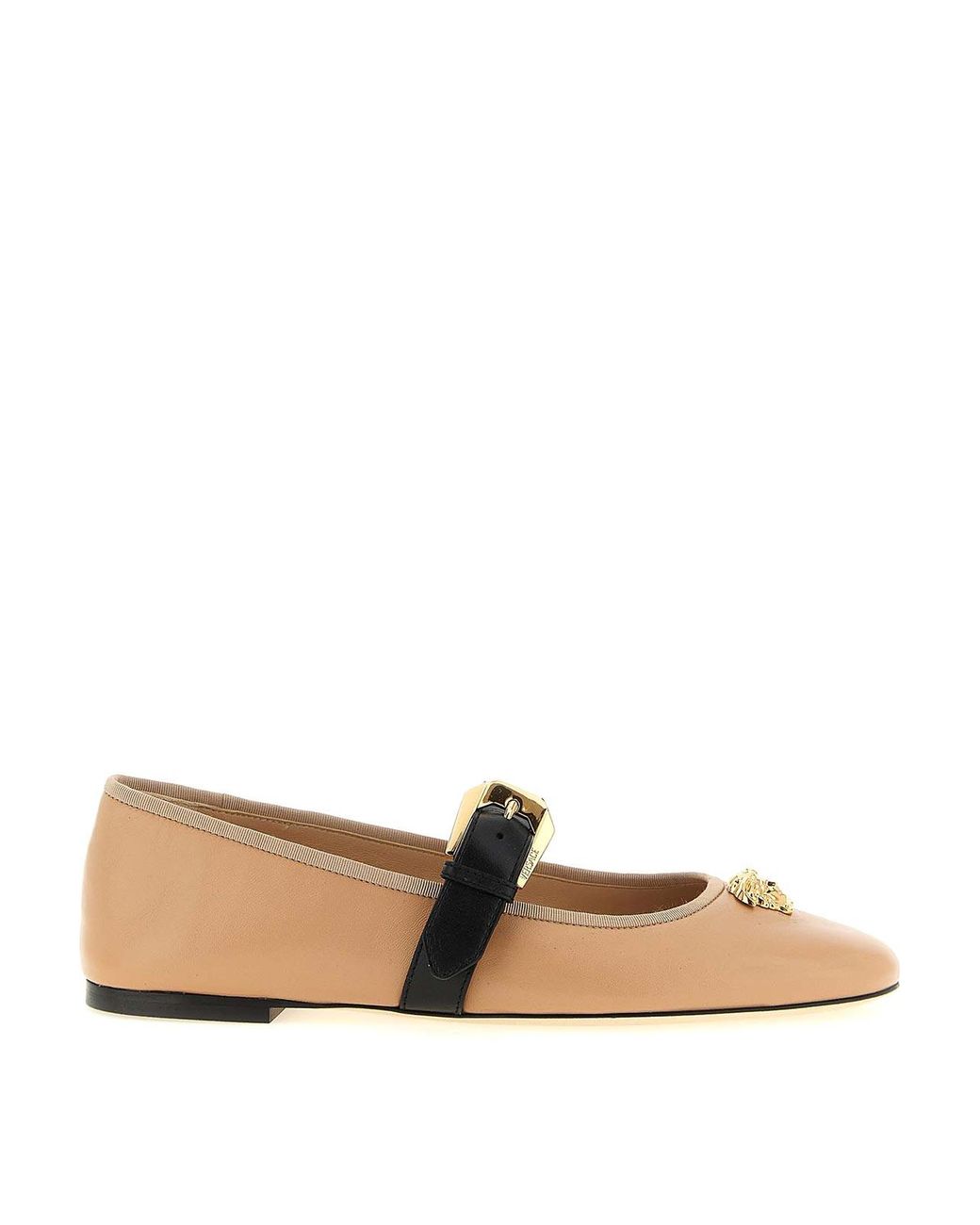 Versace White Ballet Flats