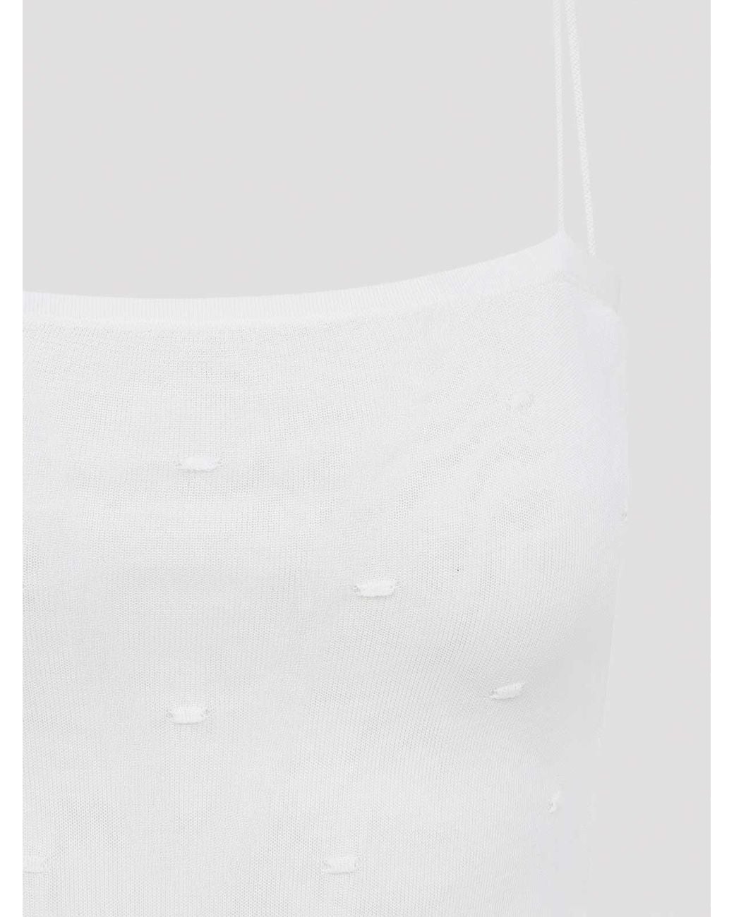 Jacquemus White The Plumetis Top